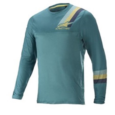 ALPINESTARS MTB 1765819/6069/M - T-shirt cykling ALPINESTARS ALPS 4.0 LS JERSEY färg blå, storlek M (lång ärm)