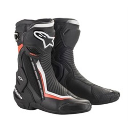 ALPINESTARS 2221019/1231/43 - Leather boots sports SMX PLUS v2 ALPINESTARS colour black/fluorescent/red/white, size 43