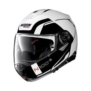 NOLAN N15000393-019-XXL - Helmet Flip-up helmet NOLAN N100-5 CONSISTENCY N-COM 19 colour black/white, size 2XL unisex