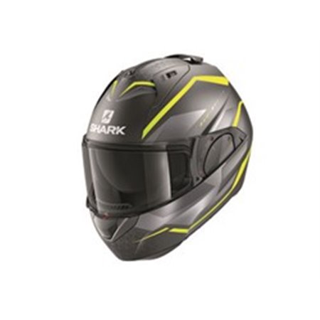 SHARK HE9804E-AYS-XS - Helmet Flip-up helmet SHARK EVO ES YARI colour black/grey/matt/yellow, size XS unisex