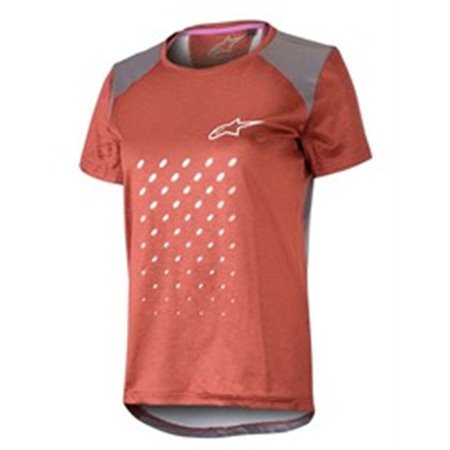 ALPINESTARS MTB 1783919/30/S - T-shirt cycling ALPINESTARS STELLA ALPS 6.0 SS JERSEY colour red, size S (short sleeve)