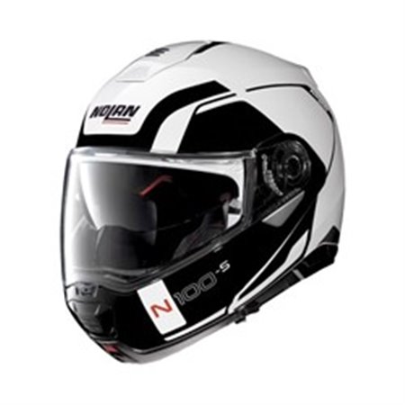 NOLAN N15000393-019-XL - Helmet Flip-up helmet NOLAN N100-5 CONSISTENCY N-COM 19 colour black/white, size XL unisex