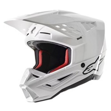 8303021/2180/M Helmet cross/enduro ALPINESTARS MX S M5 SOLID colour white, size 