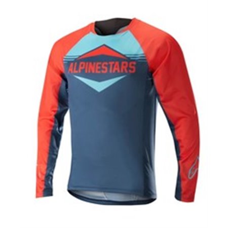 ALPINESTARS MTB 1762616/4070/S - T-shirt cycling ALPINESTARS MESA colour blue/orange, size S (long sleeve)