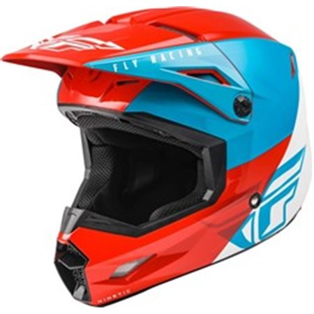 FLY FLY E73-8632L - Helmet cross/enduro FLY RACING KINETIC STRAIGHT EDGE ECE colour blue/red/white, size L unisex