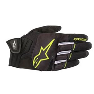 ALPINESTARS 3574018/155/L - Gloves touring ALPINESTARS ATOM colour black/fluorescent/yellow, size L