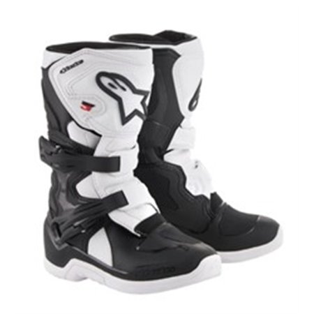 ALPINESTARS MX 2014518/12/13 - Leather boots cross/enduro TECH 3S KIDS ALPINESTARS MX colour black/white, size 13