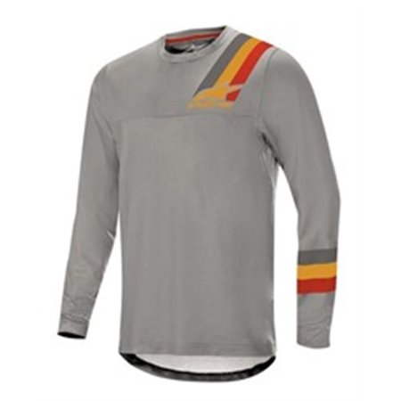 ALPINESTARS MTB 1765819/945/M - T-shirt cycling ALPINESTARS ALPS 4.0 LONG SLEEVE colour green/grey/red/yellow, size M
