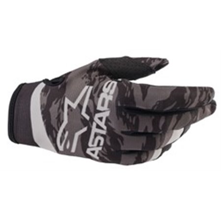 3561822/106/M Gloves cross/enduro ALPINESTARS MX RADAR colour black/grey, size 
