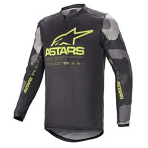 ALPINESTARS MX 3761221/9155/M - T-shirt off road ALPINESTARS MX RACER TACTICAL colour camo/fluorescent/grey/yellow, size M