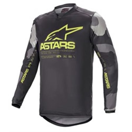 ALPINESTARS MX 3761221/9155/M - T-shirt off road ALPINESTARS MX RACER TACTICAL färg camo/fluorescerande/grå/gul, storlek M