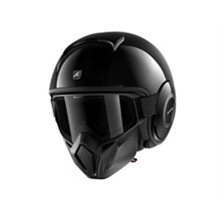 SHARK HE3305E-BLK-XS - Helmet open SHARK STREET-DRAK BLANK colour black, size XS unisex