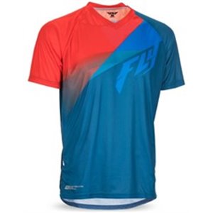 FLY MTB FLYMTB 352-0782L - T-shirt cycling FLY SUPER D colour blue/red, size L