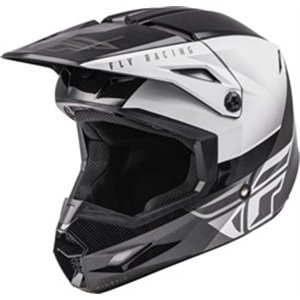 FLY FLY E73-8630L - Helmet cross/enduro FLY RACING KINETIC STRAIGHT EDGE ECE colour black/white, size L unisex