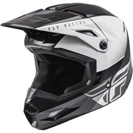 FLY FLY E73-86302X - Helmet cross/enduro FLY RACING KINETIC STRAIGHT EDGE ECE colour black/white, size 2XL unisex