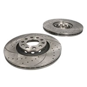 SPEEDMAX 5201-01-1052PTUO - SPEEDMAX CERT. TUV drilled/slotted brake discs set (2 pcs.), SPEEDMAX, Cut-Drilled, front ; L/R, out