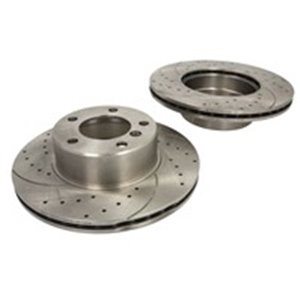 SPEEDMAX 5201-01-0763PTUO - SPEEDMAX CERT. TUV drilled/slotted brake discs set (2 pcs.), SPEEDMAX, Ventilated, Cut-Drilled, fron