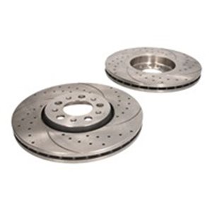 SPEEDMAX 5201-01-0777PTUO - SPEEDMAX CERT. TUV drilled/slotted brake discs set (2 pcs.), SPEEDMAX, Ventilated, Cut-Drilled, fron