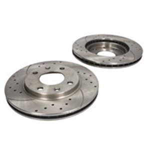 SPEEDMAX 5201-01-0525PTUOTUV - SPEEDMAX CERT. TUV drilled/slotted brake discs set (2 pcs.), SPEEDMAX, Cut-Drilled ; L/R, outer d