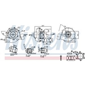 NIS 93298 Turbocharger (with fitting kit) fits: MERCEDES NG, O 303, O 330, 
