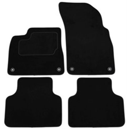MAMMOOTH MMT A041 AUD242 PRM 01 - Velour mats (front/rear, velours, set, 4 pcs, colour black) fits: AUDI Q7 07.18- SUV no rails