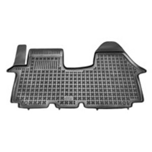 Set of rubber mats by Rezaw-Plastic, RP D 201916, 1 piece (1 x combined front). A rubber car mat in black, made of synthetic rub
