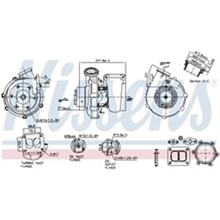 NIS 93295 Turbocharger (with fitting kit) fits: MAN E2000, F2000, HOCL, LIO
