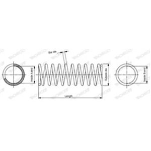 SP3666 Пружина ходовой части MONROE - Top1autovaruosad