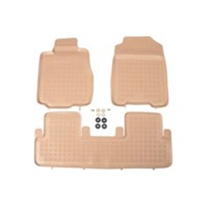 REZAW-PLAST 200916/B - Rubber mats (rubber, set, 3 pcs, colour beige) fits: HONDA CR-V IV 10.12-