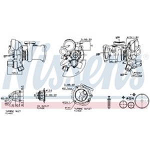 NISSENS 93454 - Turbocharger fits: VOLVO S60 II, S80 II, V60 I, V70 III; FORD C-MAX II, FOCUS III, GALAXY II, GALAXY MK II, GRAN