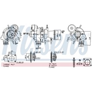 NIS 93472 Turbocharger (New) fits: ABARTH 500 / 595 / 695, 500C / 595C / 69