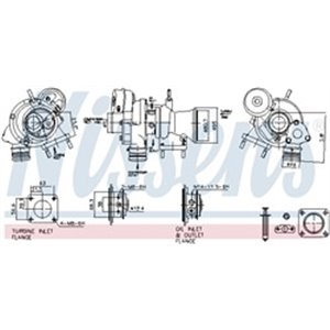NISSENS 93472 - Turbocharger (New) fits: ABARTH 500 / 595 / 695, 500C / 595C / 695C, GRANDE PUNTO, PUNTO, PUNTO EVO; ALFA ROMEO 