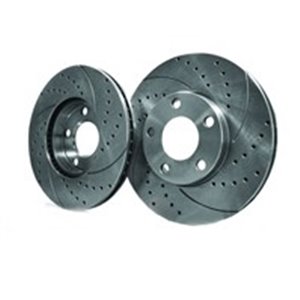 SPEEDMAX 5201-01-0800PTUO - SPEEDMAX CERT. TUV drilled/slotted brake discs set (2 pcs.), Ventilated, Cut-Drilled, front ; L/R, o