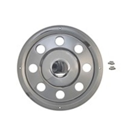 CLAMP CL19.5HR - Wheel cap rear, material: stainless steel,, rim diameter: 19,5inch, Flat (with holes)
