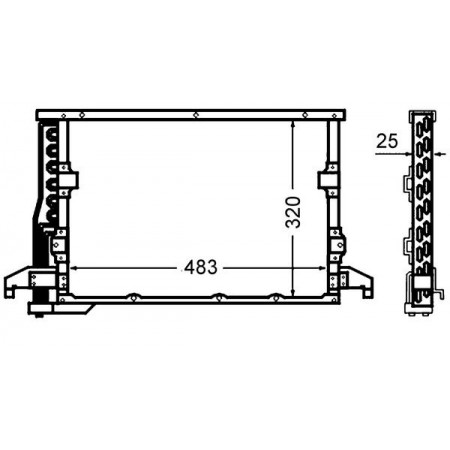 AC 512 000S Condenser, air conditioning MAHLE