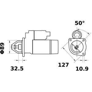 MS 289 Startmotor  12V  3 2kW  antal tänd - Top1autovaruosad