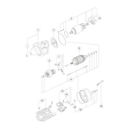 MS 268 Starter (12V, 3,6kW, antal tänder 10 st) passar: NEW HOLLAND TC