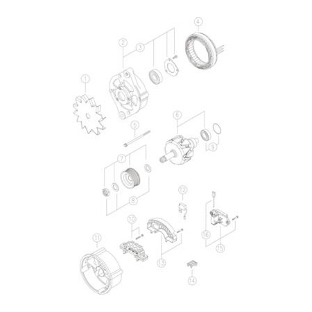 MG 607 Alternator MAHLE