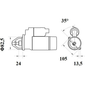 MS 725 Starter  12V  3 2kW  - Top1autovaruosad