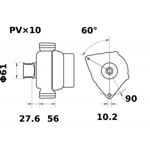 MG 30 Generator  14V  150A  passar  CASE  - Top1autovaruosad