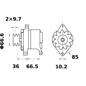 MG 580 Laturi MAHLE - Top1autovaruosad