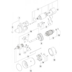 MS 446 Starter  12V  3kW  antal tänder 9  - Top1autovaruosad