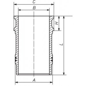 001 LW 00138 001 Cylinder liner  inner di - Top1autovaruosad