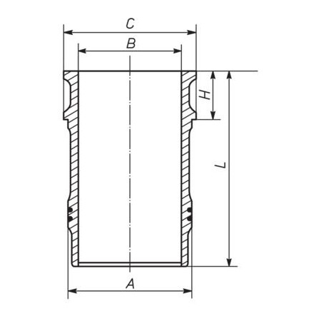 001 LW 00138 001 Cylinder liner (inner diameter: 132mm, length: 256mm, flange diam