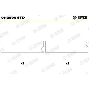 01-2800 STD Conrod bearing  Wymiar standa - Top1autovaruosad