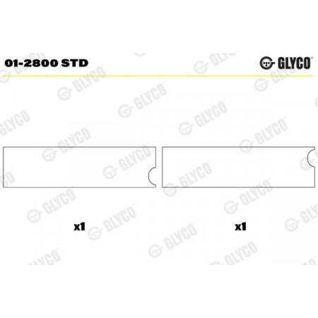 01-2800 STD Conrod bearing (Wymiar standardowy [STD]) fits: IVECO MK, P/PA HA