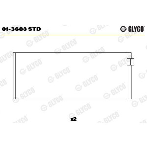 01-3688 STD Connecting Rod Bearing GLYCO - Top1autovaruosad