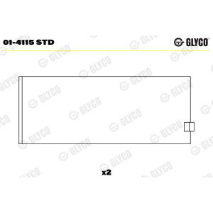 01-4115 STD Connecting Rod Bearing GLYCO - Top1autovaruosad