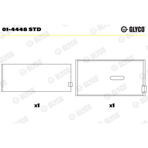 01-4448 STD Conrod bearing  Wymiar standa - Top1autovaruosad