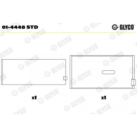 01-4448 STD Connecting Rod Bearing GLYCO